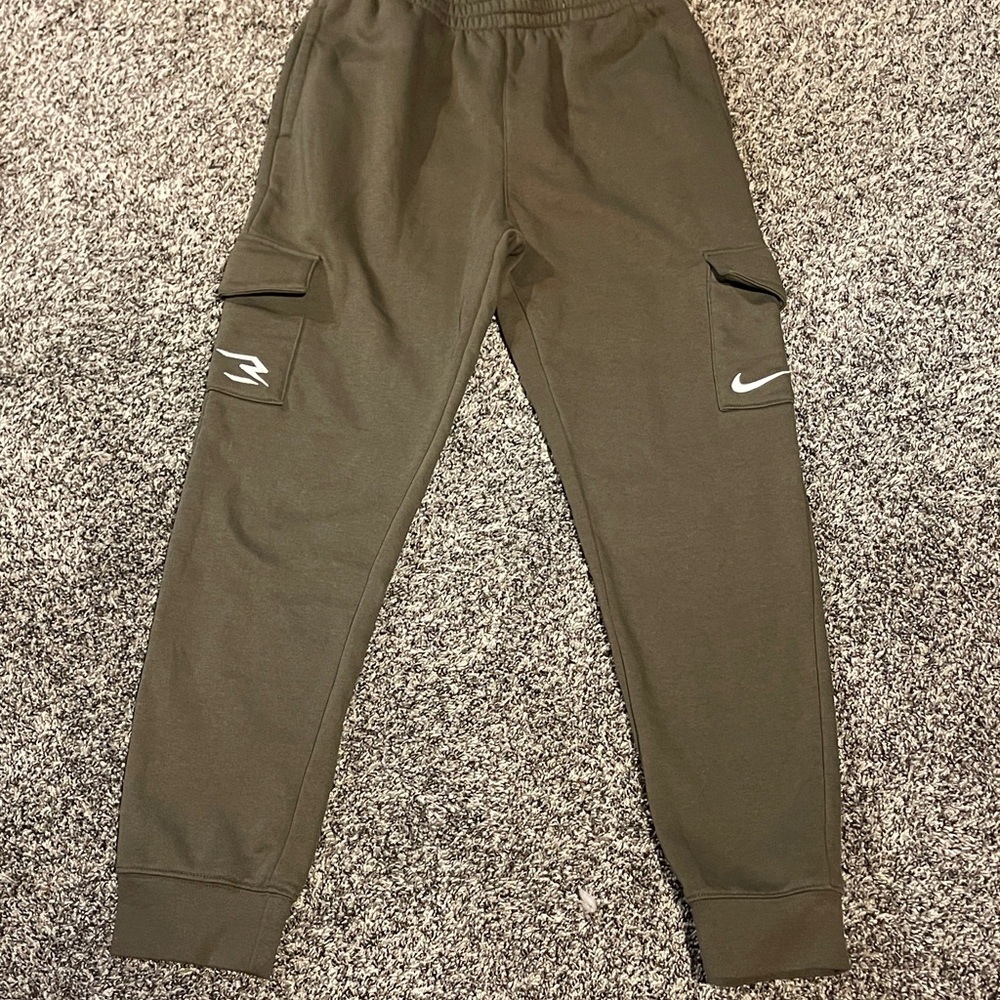 NIKE 3BRAND BY RUSSELL WILSON Kids Green Cargo Joggers  L (12-13 years)